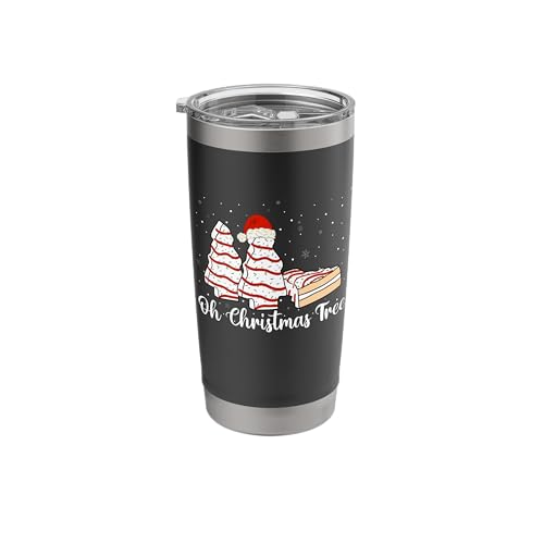 Oh Christmas Tree Cakes Debbie Funny Xmas Family Matching Insulated Tumbler - Black 20oz