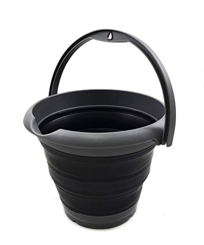 SAMMART 5L Collapsible Plastic Water Bucket - Portable Foldable Water Pail for Camping, Fishing & Outdoor Use