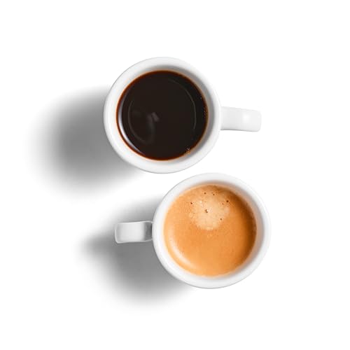White Ceramic Espresso Cups Set of 2, 75ml Demitasse Coffee Mugs