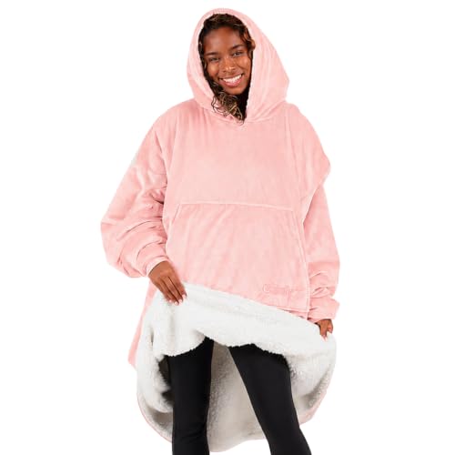 Oversized Wearable Blanket Hoodie with Sherpa Lining