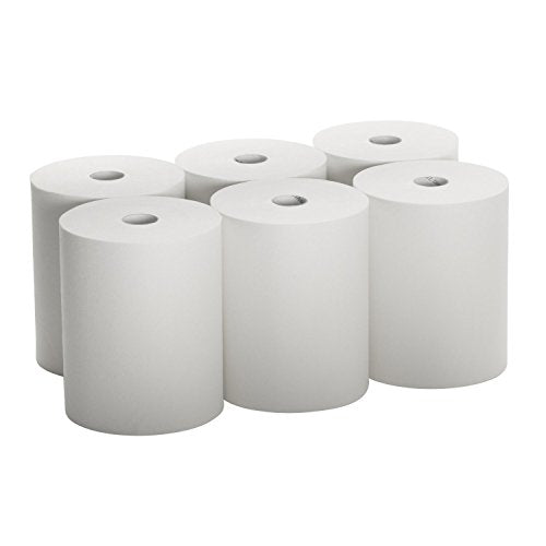 Commercial High Capacity Paper Towel Rolls, 10" x 800', White - 6 Pack