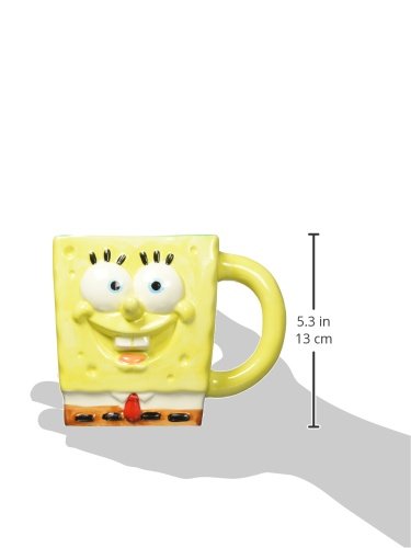 Silver Buffalo SpongeBob SquarePants 3D Sculpted Mug 20oz - Official Licensed Collectible