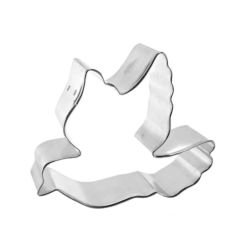 3.5 Inch Flying Dove Cookie Cutter - Tin Plated Steel, Safe Rolled Edges