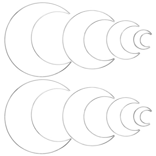 8-Piece Metal Dream Catcher Rings Set, DIY Macrame Hoops in 4 Sizes
