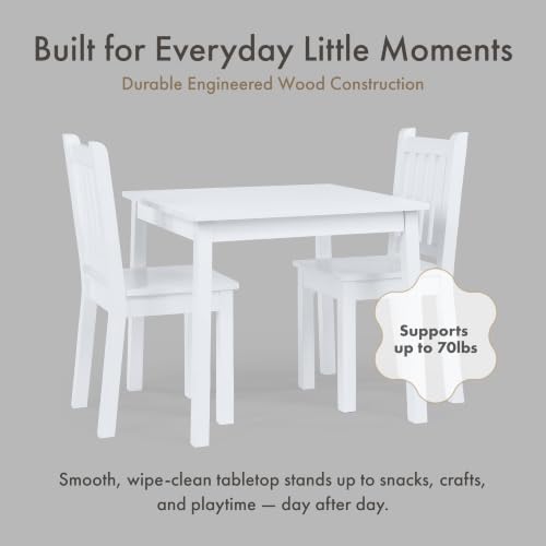 Kids Toddler Table and 2 Chair Set - Durable Wood Activity Furniture