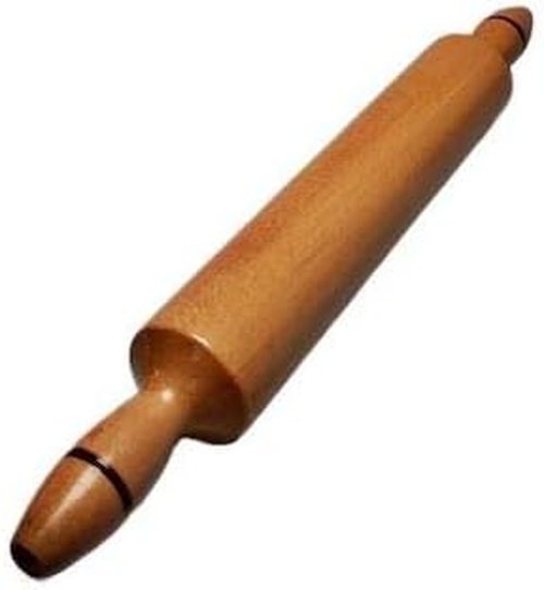 Hardwood Rolling Pin for Baking - Sturdy Handle Pizza & Dough Roller | 18.7 Inch Kitchen Utensil