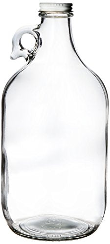 64oz Glass Growler for Home Brewing - Half-Gallon Kombucha Carboy with Lid