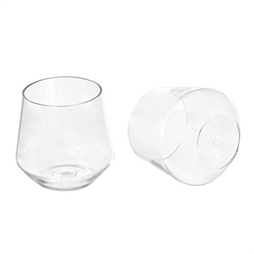 14-oz Stemless Wine Glasses, Shatterproof Tritan Plastic, Set of 4