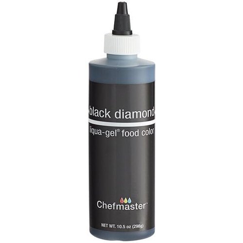 Chefmaster Black Diamond Liqua-Gel® Food Coloring - Vibrant, Fade-Resistant Dye for Icing & Fondant | 10.5 oz