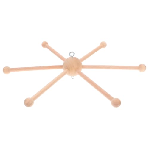DIY Wooden Baby Mobile Frame 13.5-inch 6-Leg Crib Hanger Craft Kit