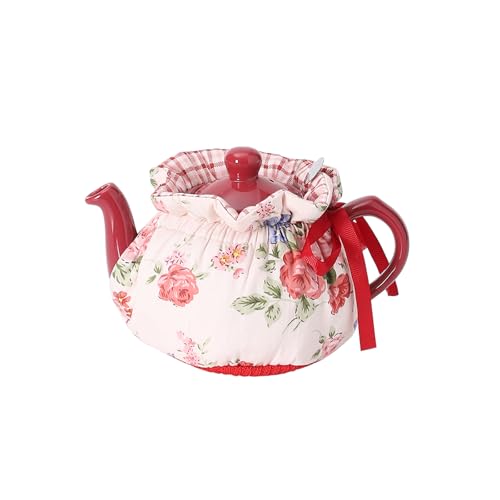 Vintage Floral Tea Cozy for 2-Cup Teapot, Insulated Cotton Kettle Cover