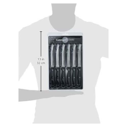 6-Piece Stainless Steel Steak Knife Set, 4.5-Inch Forged Blades