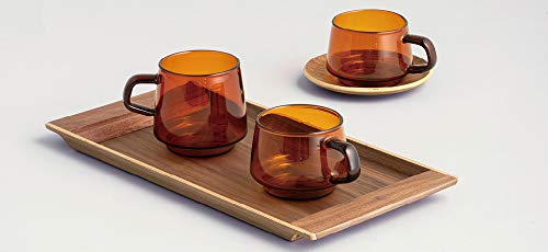 Kinto Sepia 21745 Non-Slip Saucer 130mm Teak - Organic Wood, Dishwasher Safe