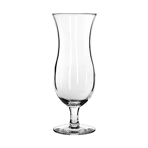 Libbey 15oz Cyclone Hurricane Glass - Set of 12, Durable Safedge Rim