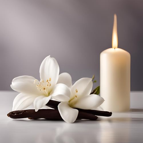 Vanilla Bean Scented Soy Wax Candle - Hand-Poured Long-Burning (7 oz)
