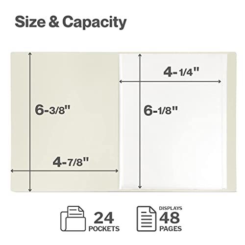 4x6 Mini Photo Album Set, 2-Pack Photo Binders with 48 Clear Pockets