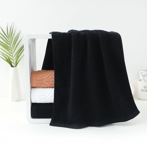Striped 100% Cotton Hand Towel Set - Soft Absorbent Bathroom Towels (2 Pack)