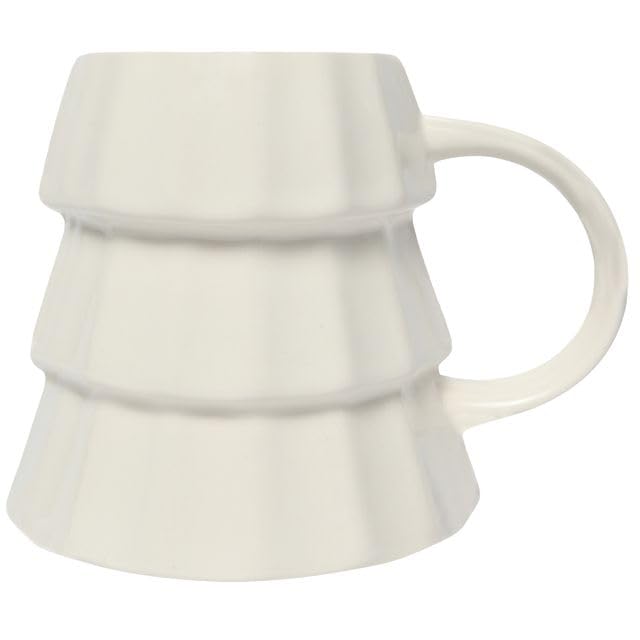Sweet Water Decor Tree Cream 17oz Mug - Ceramic Christmas Cup, Microwave & Dishwasher Safe