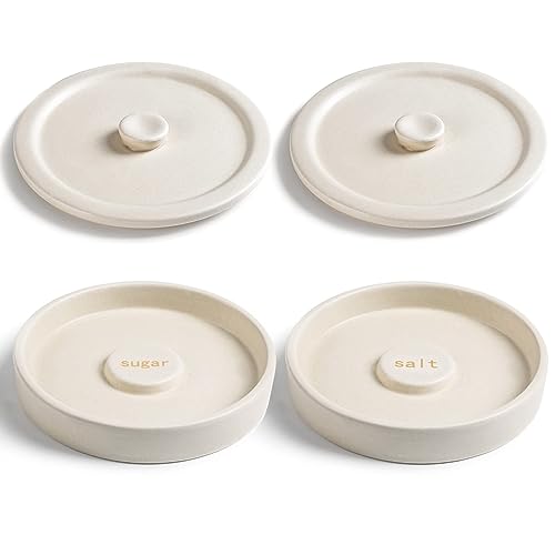 Cosnou 2-Piece Handmade Ceramic Margarita Salt Rimmer Set with Lid - Bar Drink Accessories