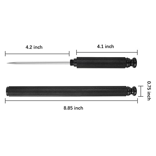 Black Ice Pick with Aluminium Handle & Steel Tip - Safe Kitchen & Bar Tool