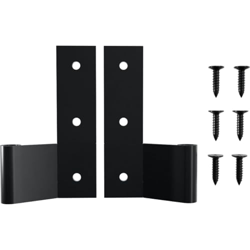 Flat Shutter Hinge, 1/2-Inch Offset, 304 Stainless Steel, Matte Black Pair