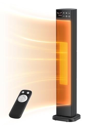 30-Inch Ceramic Tower Space Heater with Remote and Thermostat