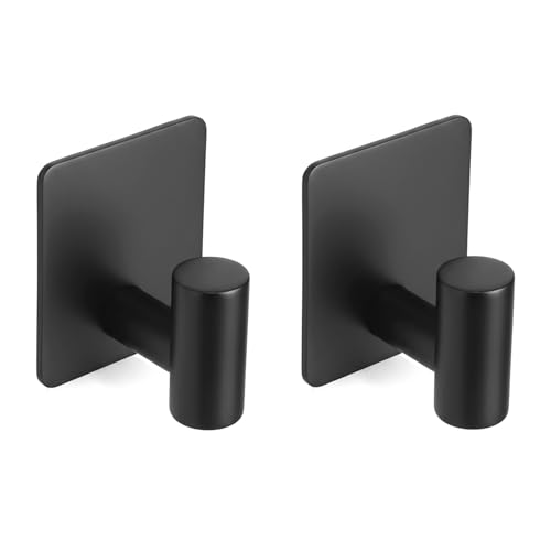 Heavy Duty Adhesive Hooks for Shower - Waterproof Stainless Steel, 2 Pack