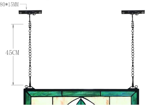 Extra Large 32 Inch Handmade Victorian Stained Glass Window Panel