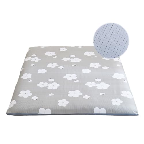 Futon Mattress Cover with Zipper | Anti-Slip Grey Polyester