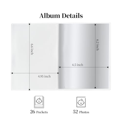 4x6 Photo Album Set - 3 Pack, Holds 156 Photos, Customizable Cover