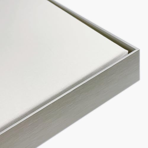 24x24 Metal Canvas Floater Frame, 1.5-Inch Deep Silver Floating Frame