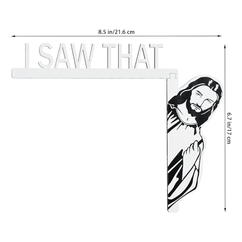 LGFMGWH White Jesus Door Sign - Funny Christian Home Decor, Right Corner