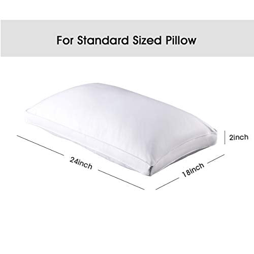 Gusseted Pillow Protector, 100% Cotton Zippered Encasement - Standard