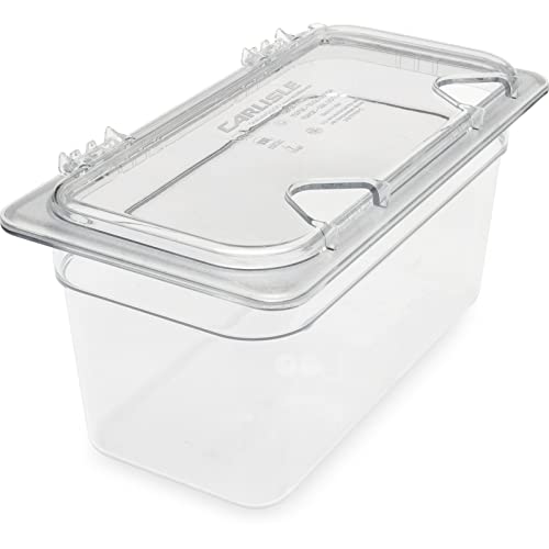 Carlisle FoodService Products Storplus Food Storage Container Food Pan, Chafing Pan with Spoonable Corners for Catering, Buffets, Restaurants, Polycarbonate (Pc), 1/3 Size 6 Inches Deep, Clear