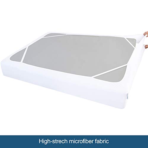 Queen Size Box Spring Cover - Elastic Woven Bed Skirt Alternative