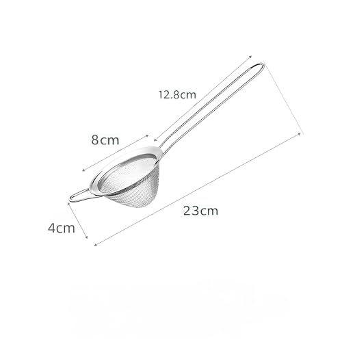 3-Piece Stainless Steel Fine Mesh Strainer Set for Cocktails & Kitchen Use