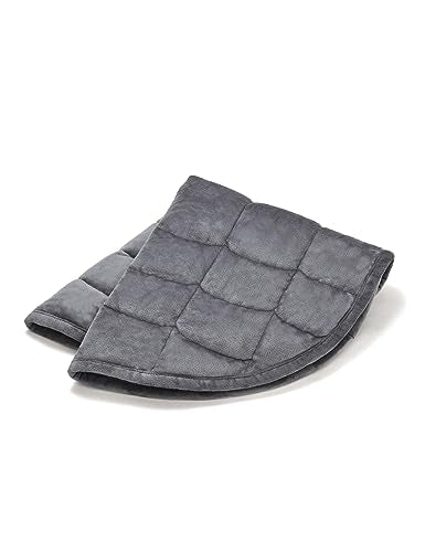 Weighted Lap Blanket 7lbs - Ultra-Soft Crystal Velvet Travel Blanket