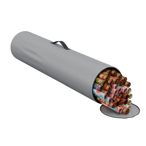 Wrapping Paper Storage Bag 40 Inch Under Bed Gift Wrap Organizer Gray