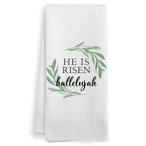 He is Risen Easter Kitchen Towels - 16x24 in microfiber, religious gift (Risen2)