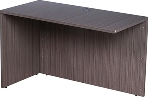 Boss Office L-Shape Desk with Pedestal - Driftwood Finish, Executive Office Furniture