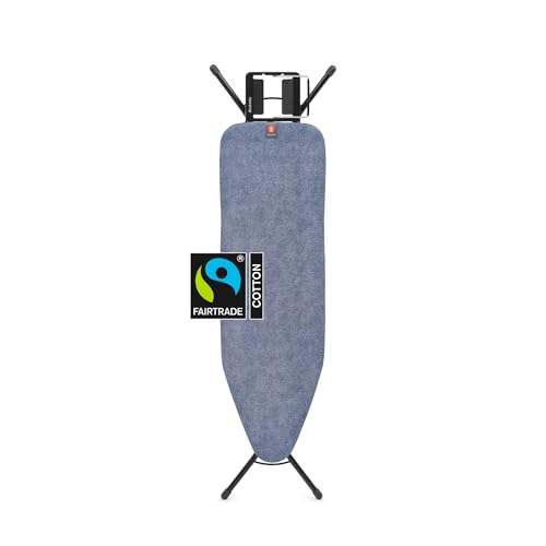 Adjustable Ironing Board with Steam Iron Rest - Medium Size B Denim Blue