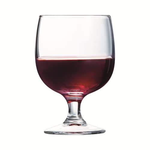 Tempered Glass Stemware Set, 25cl Footed Glasses - 6 Piece Collection