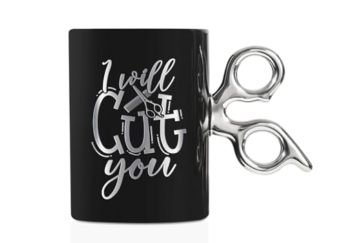 Onebttl Hairstylist Gifts Funny Coffee Mug - Black-Cut, 13.5oz Ceramic Hairdresser Mug for Christmas/Birthday