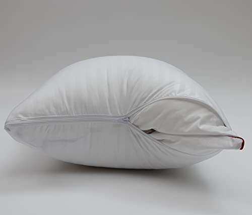 24x24 Waterproof Euro Pillow Protectors - Zippered Feather Proof Covers (2 Pack)