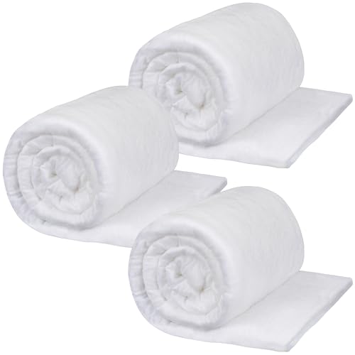 Artificial Snow Blanket Rolls (3-Pack, 3x8 ft) - White Fake Snow Decor