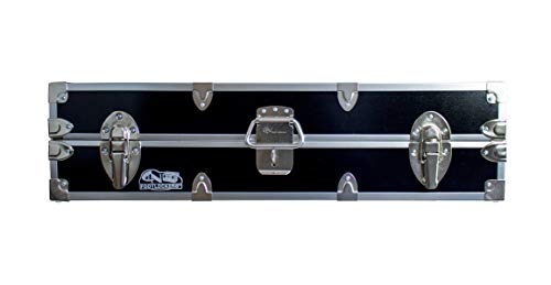 C&N Footlockers Under Bed Lockable Trunk with Cable Lock - Slim Dorm Storage 32x18x8.25 Inches