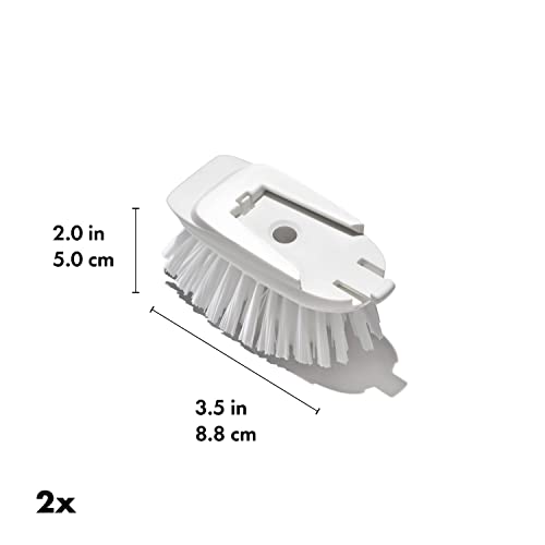 Soap Dispensing Dish Brush Refills with Built-In Scraper - 2 Pack