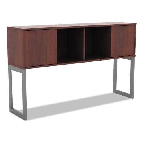 Alera Open Office Desk Hutch 60W x 15D x 36.5H Medium Cherry