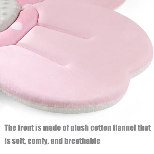 PandaEar Plush Newborn Baby Bath Flower Sink Cushion - Non-Slip Bath Support