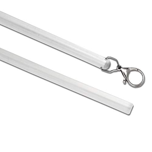 36-Inch Clear Acrylic Curtain Pull Wands - 2 Pack Drapery Rods